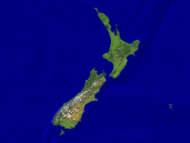 Neuseeland Satellit + Grenzen 1600x1200
